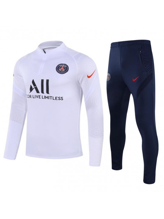 Chandal París Saint-Germain 2021/2022 blanco niño