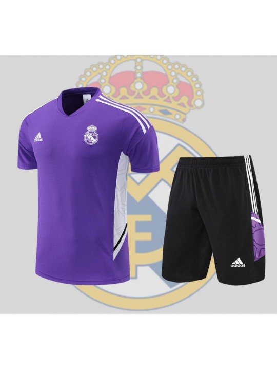 Camiseta Real Madrid Training Suit Short Sleeve Kit Purple 22/23