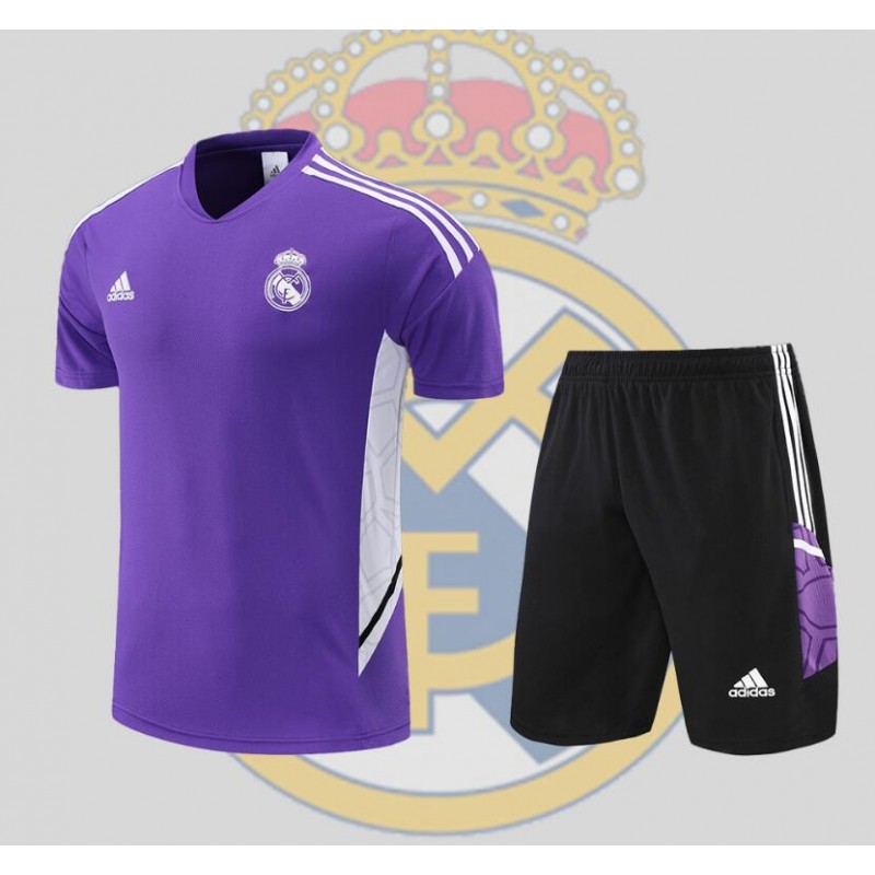 Camiseta Real Madrid Training Suit Short Sleeve Kit Purple 22/23