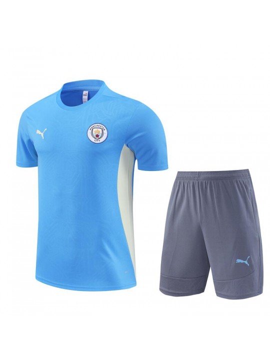 Camiseta Manchester City (Hombre/Niño) Pre-Match 24/25 + Pantalones