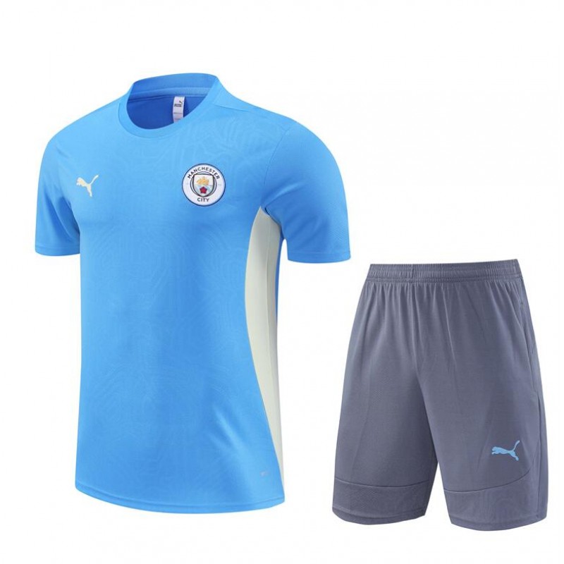 Camiseta Manchester City (Hombre/Niño) Pre-Match 24/25 + Pantalones