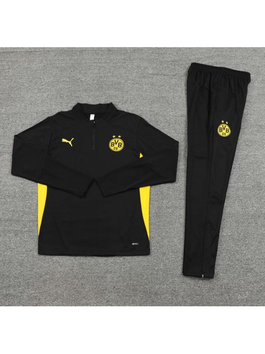 Chandal Entrenamiento Borussia Dortmund (Hombre/Niño) Negro 24/25 + Pantalones