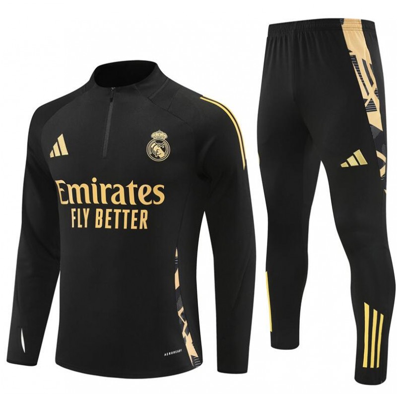 Chandals Real Madrid (Hombre/Niño) Negro 2024/2025 + Pantalones