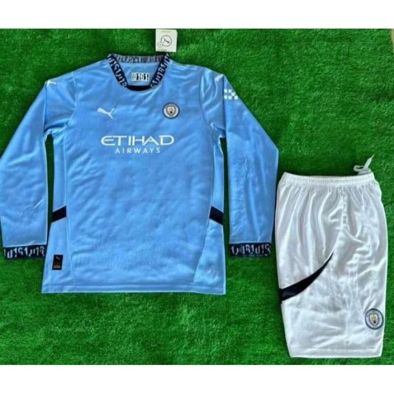 Camiseta Manchester City Primera Equipacion 24/25 ML Niño