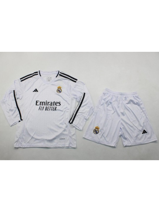 Camiseta Real Madrid Primera Equipación 24/25 ML Niño