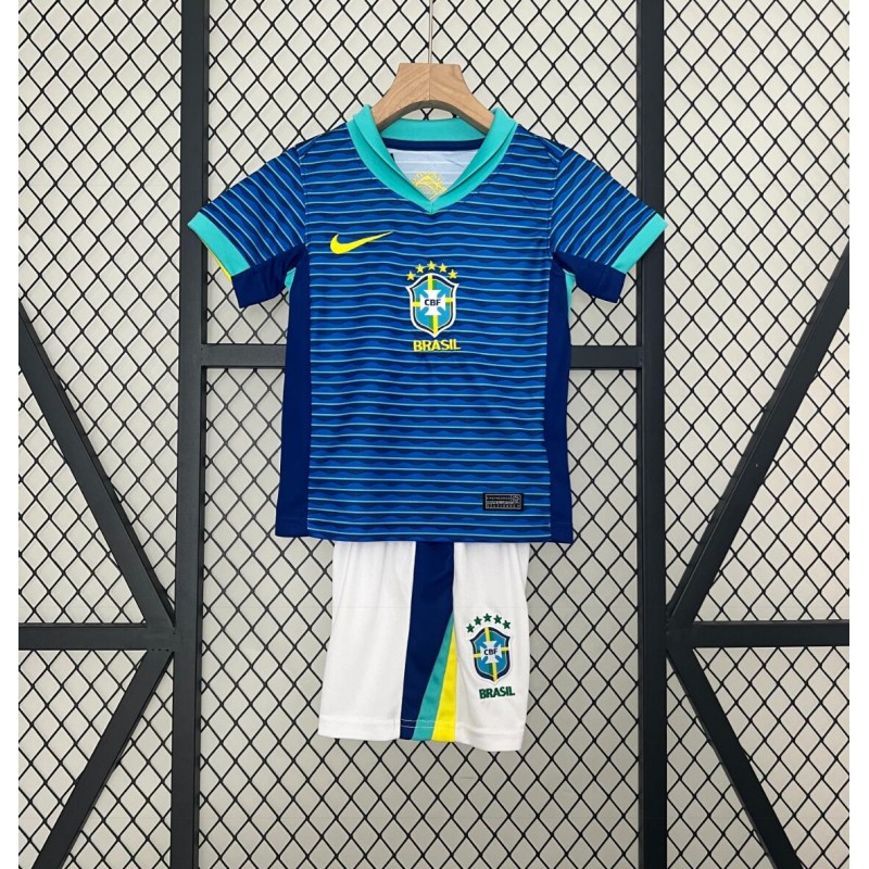 Camiseta Brasil Segunda Equipación 2024 Niño