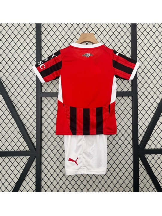 Camiseta Fc AC Milan Primera Equipación 24/25 Niño