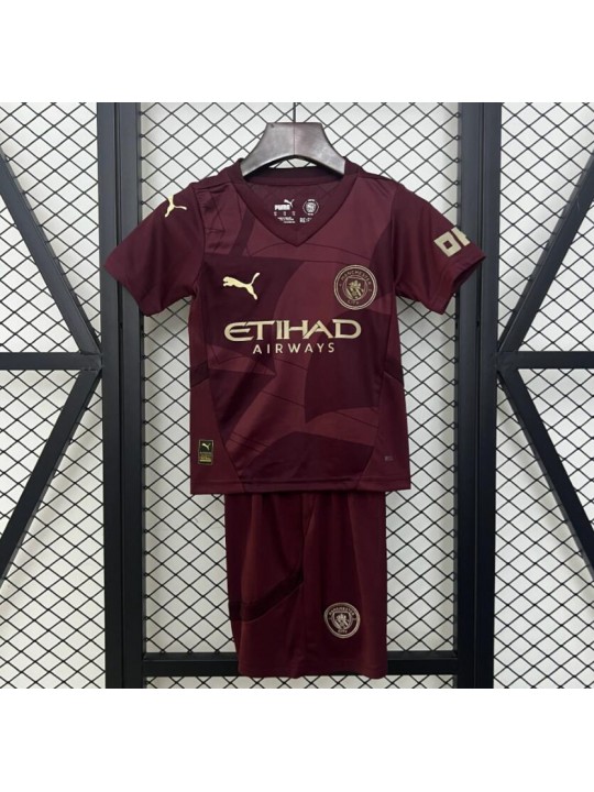 Camiseta Manchester City Tercera Equipacion 24/25 Niño