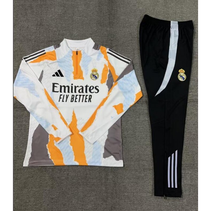 Chandals Real Madrid (Hombre/Niño) 24/25 + Pantalones Amarillo y Blanco