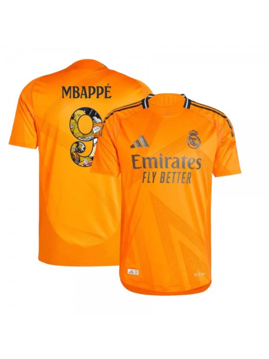 Camiseta Real Madrid 2ª Equipación 24/25 MBAPPÉ #9 Bear Champ Font