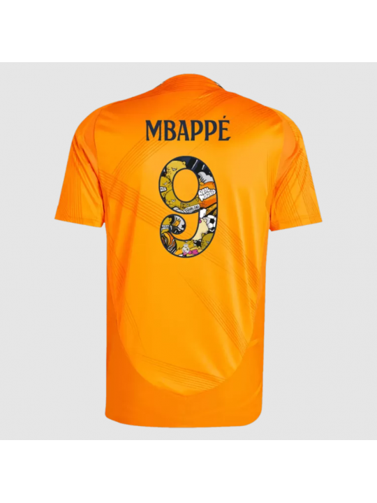 Camiseta Real Madrid 2ª Equipación 24/25 MBAPPÉ #9 Bear Champ Font