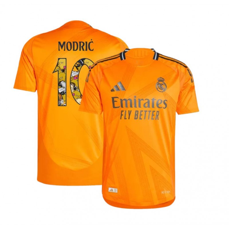 Camiseta Real Madrid 2ª Equipación 24/25 MODRIC 10 Bear Champ Font