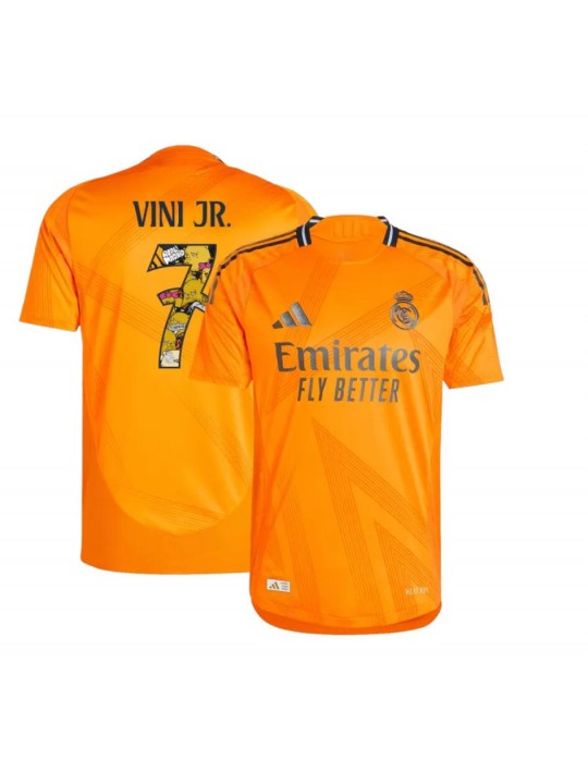 Camiseta Real Madrid 2ª Equipación 24/25 VINI JR. #7 Bear Champ Font