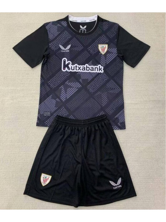 Camiseta Athletic Club Bilbao Portero Negro 24/25 Niño