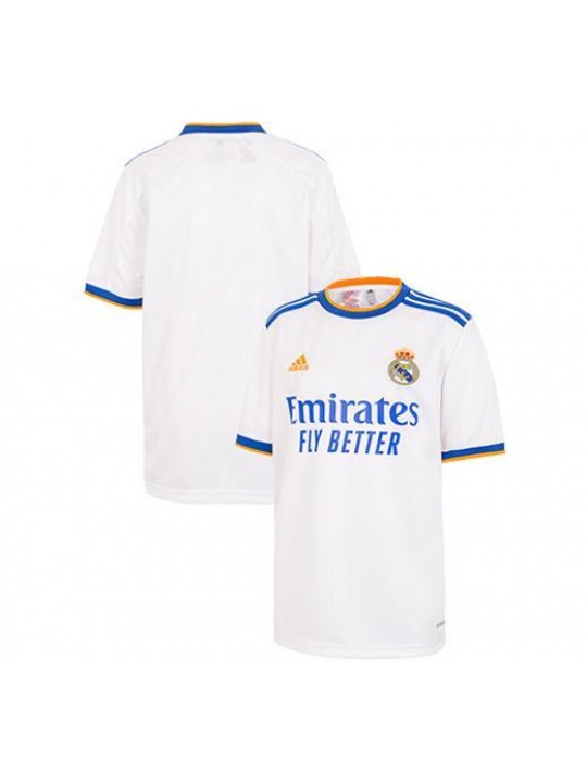 Camiseta Real Madrid Niño Primera Equipación Blanca 21/22