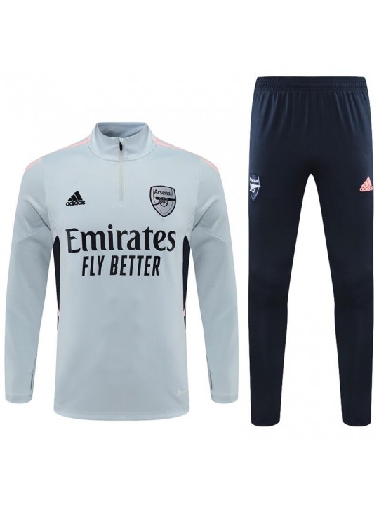 Sudadera Entrenamiento FC Arsenal Gris Claro 22/23 Niño