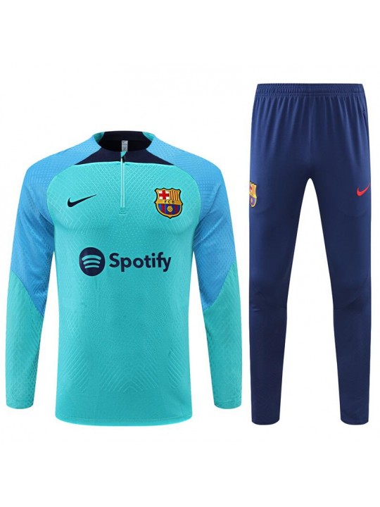 Sudadera Entrenamiento FC Barcelona Azul Claro 22/23 Niño