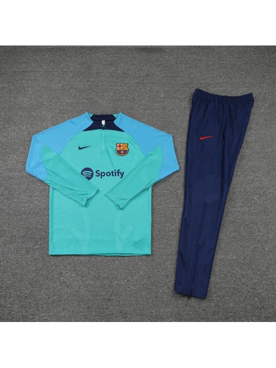 Sudadera Entrenamiento FC Barcelona Azul Claro 22/23 Niño