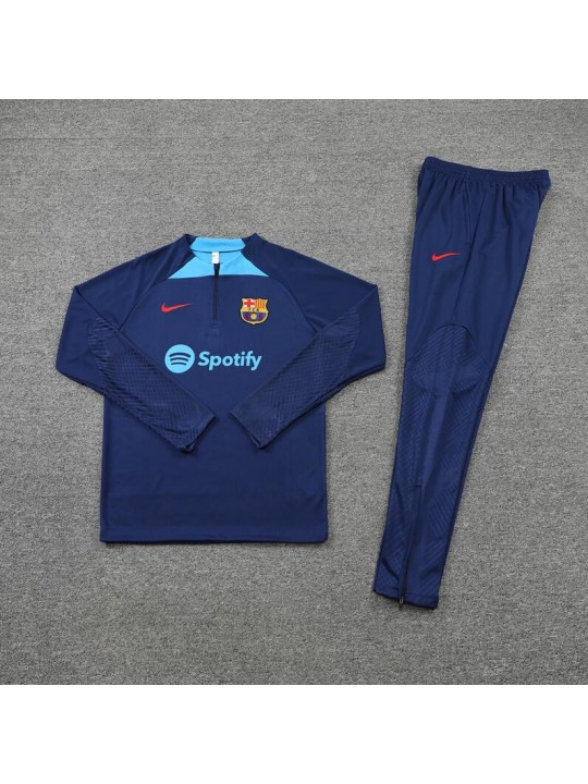 Sudadera Entrenamiento FC Barcelona Azul Precioso 22/23 Niño