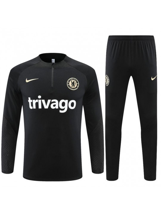 Sudadera Entrenamiento FC Chelsea Negro 22/23 Niño