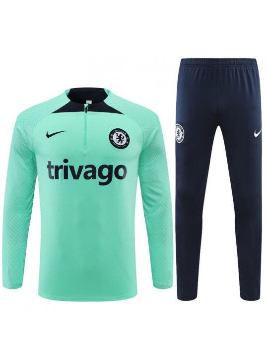 Sudadera Entrenamiento FC Chelsea Verde Claro 22/23 Niño