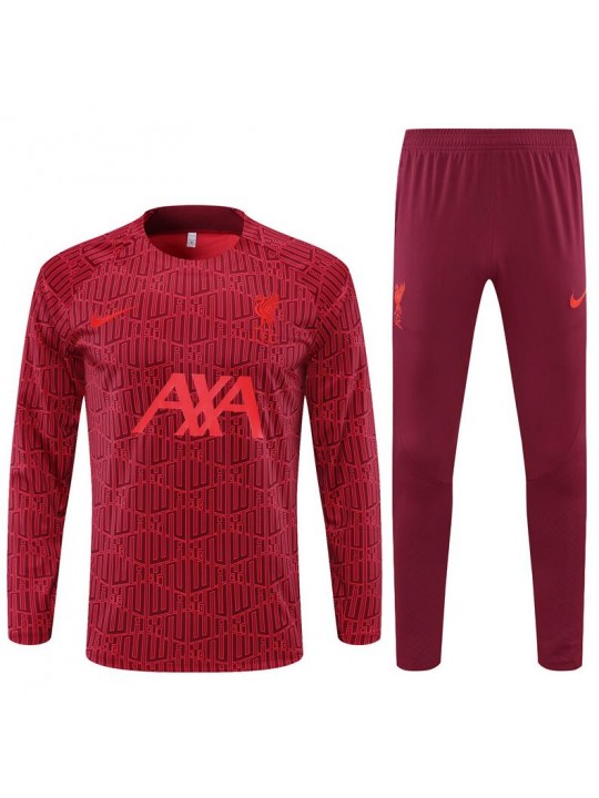 Sudadera Entrenamiento FC Liverpool Rojo Jujube 22/23 Niño