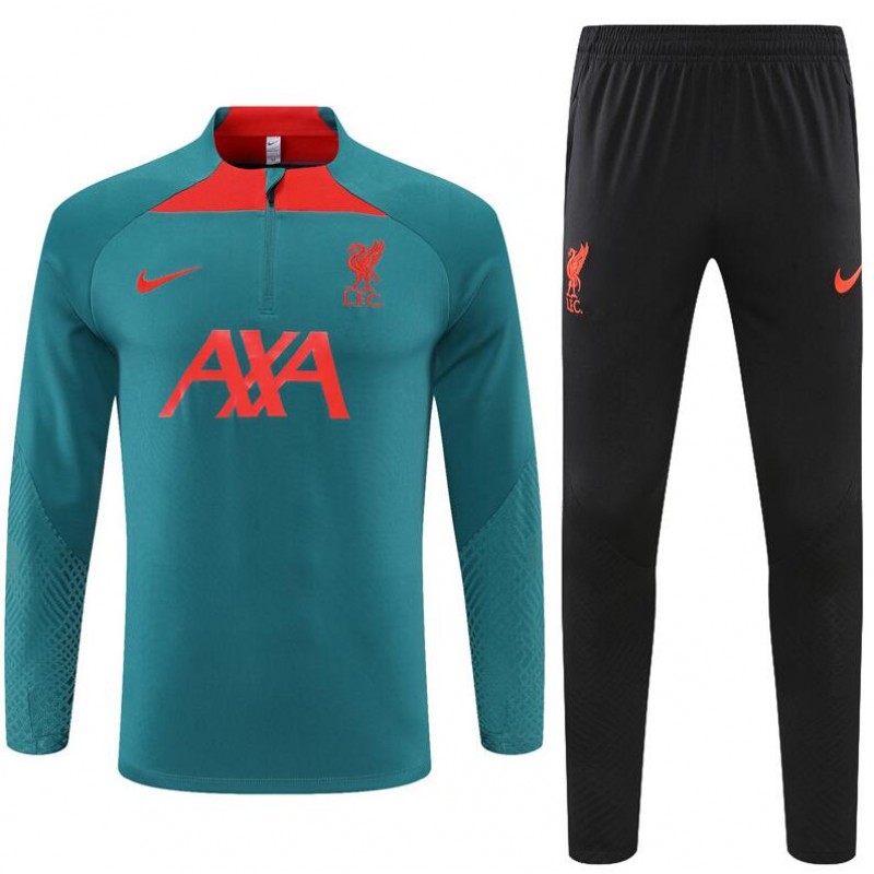 Sudadera Entrenamiento FC Liverpool Verde 22/23 Niño