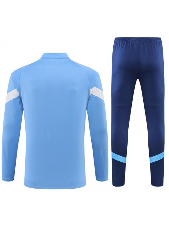 Sudadera Entrenamiento FC Manchester City Azul Claro 22/23 Niño