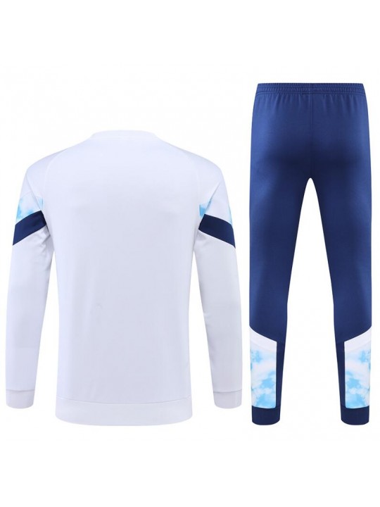 Sudadera Entrenamiento FC Manchester City Blanco 22/23 Niño