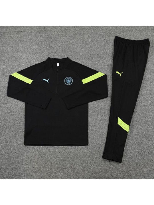 Sudadera Entrenamiento FC Manchester City Negro 22/23 Niño