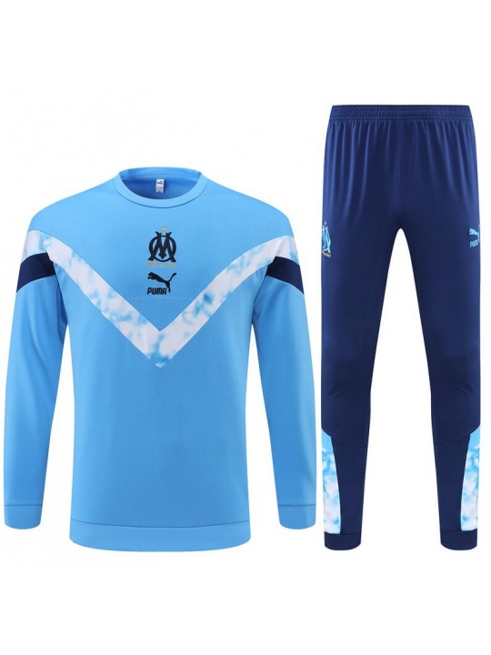 Sudadera Entrenamiento FC Marsella Azul Claro 22/23 Niño