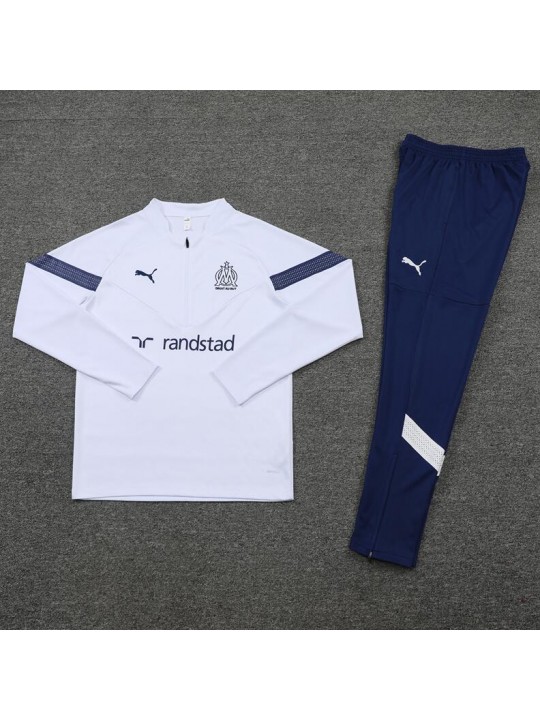 Sudadera Entrenamiento FC Marsella Blanco 22/23 Niño