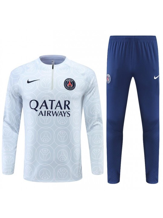 Sudadera Entrenamiento FC París Gris Claro Impresión 22/23