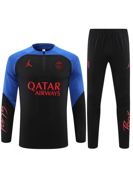 Sudadera Entrenamiento FC París Negro Y Azul 22/23