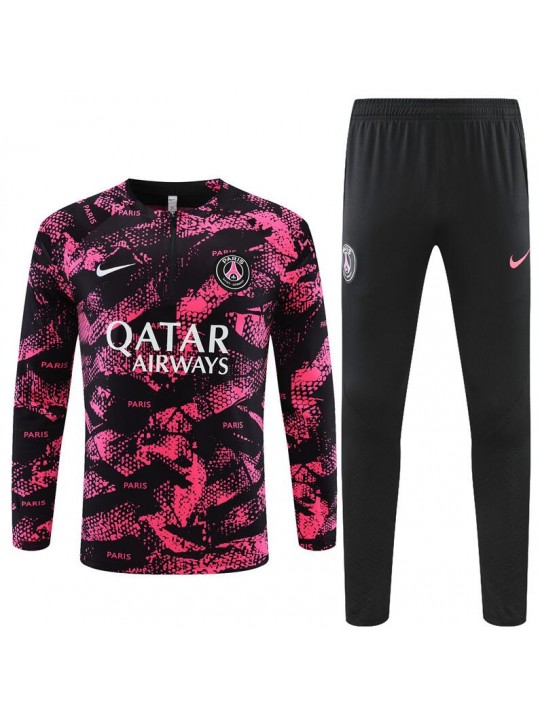 Sudadera Entrenamiento FC París Rosa Y Negro 22/23