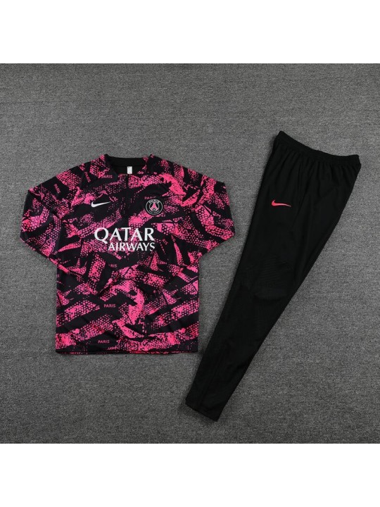 Sudadera Entrenamiento FC París Rosa Y Negro 22/23