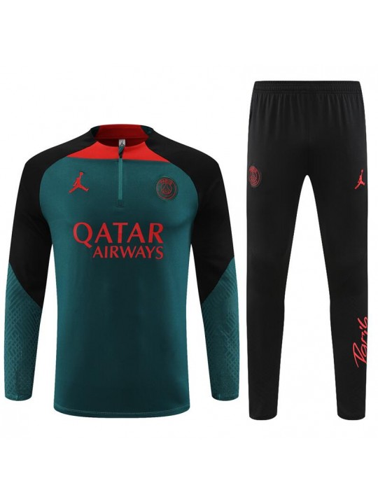 Sudadera Entrenamiento FC París Verde Oscuro 22/23