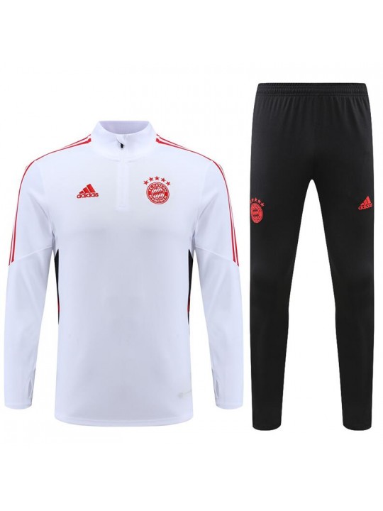 Sudadera Entrenamiento FC Bávaro Blanco 22/23 Niño