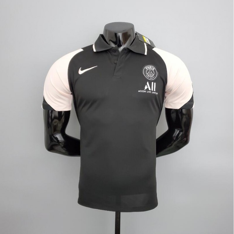 Camiseta Polo París Saint-Germain 2021/22 NEGRA