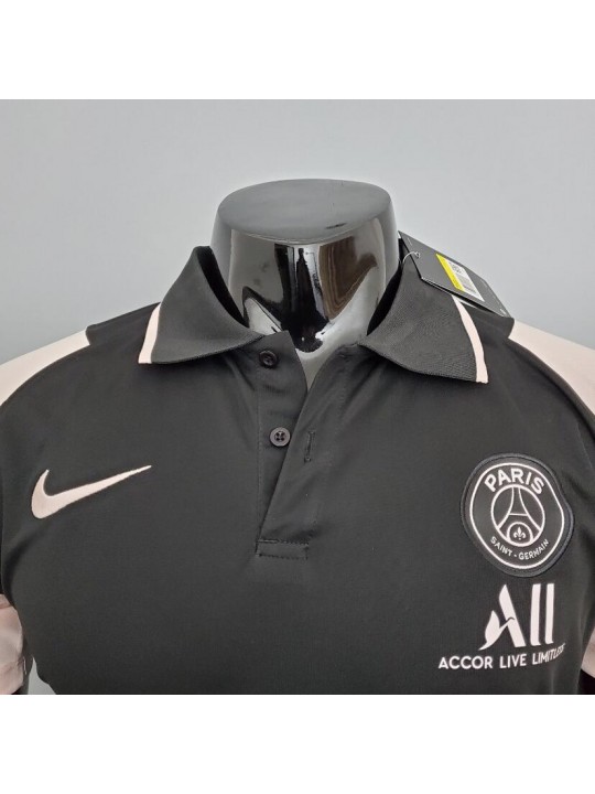 Camiseta Polo París Saint-Germain 2021/22 NEGRA