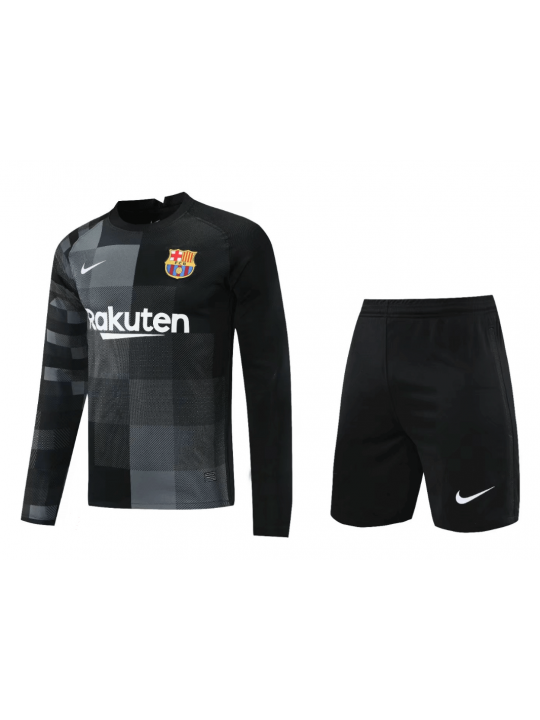 Camiseta Portero Barcelona 2021-2022 Negro Manga Larga